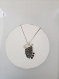 Black and White Stone and Spinel Pendant