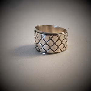 Unisex size 8 1/2 Sterling Silver Ring