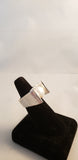 Size 8 1/2 Scuptural Sterling Silver Ring with Fresh Water Pearl