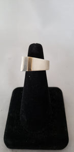 Size 6 Sculptural Sterling and Gold Filled ring