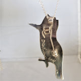 Red Headed Sterling Silver Stone Inlaid Woodpecker