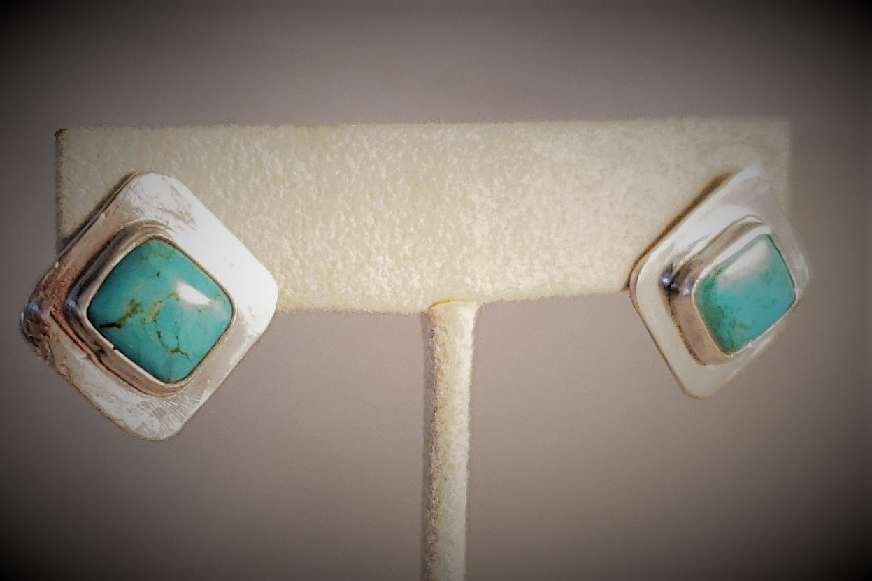 Sterling and Turquoise Post Earrings